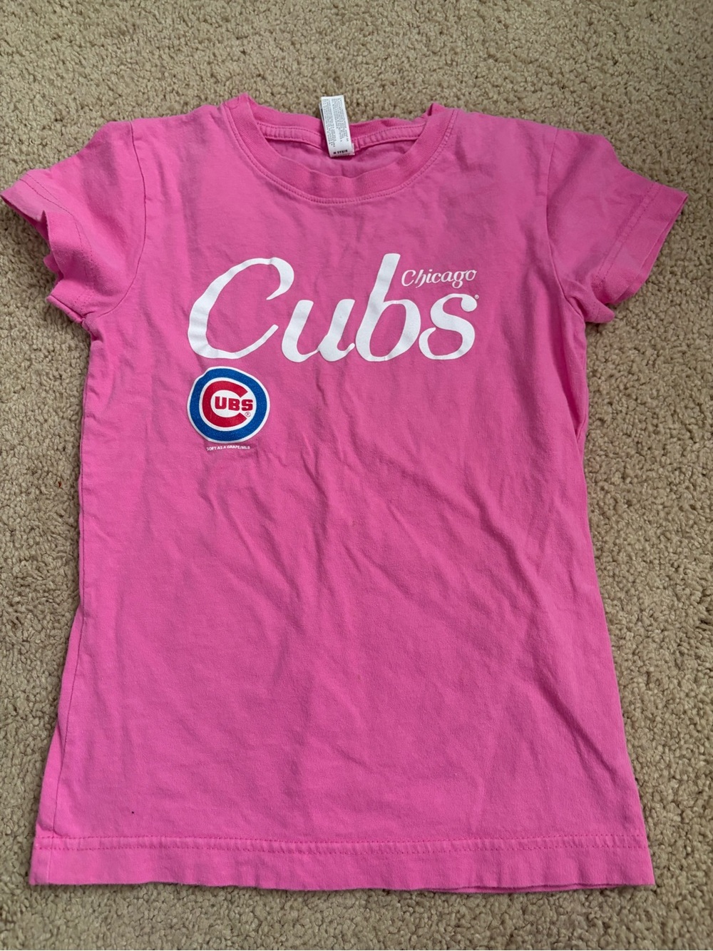 Girls' Pink Chicago Cubs T‑Shirt